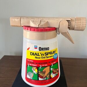 Vintage Ortho Dial n Spray Hose-End Sprayer Chev Garden Tool Multi-Use Red Dial